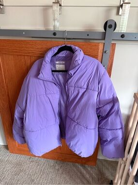 Oversized Lavender Puffer Jacket - Women